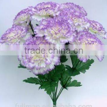 New Style H40cm Purple Fabric Flowers Bush Artificial Carnation