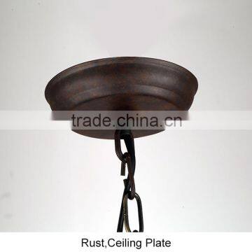 Cutting Poshing Craft Lamp Rust Ceiling Plate Light E27 Light Source Pendant Light photo-5