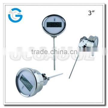 High quality stainless steel adjustable digital display temperature meter