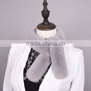 High Quality Small Size Casual Fashion Rex Rabbit Fur Scarf for Women/girls KZ160055 photo-4