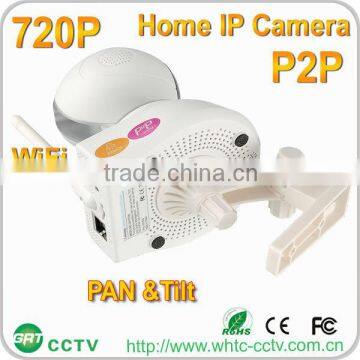 Mini wireless wifi dome ip camera with pan/tilt ,two way audio for home surveillance