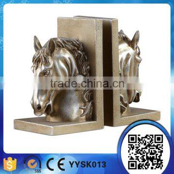 factory price resin animal horse head bookends