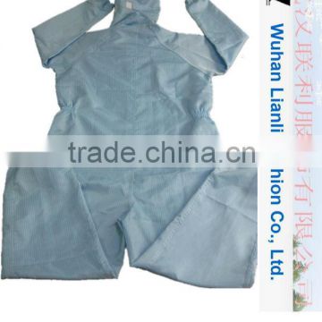 100%polyester anti-static hooded coverall