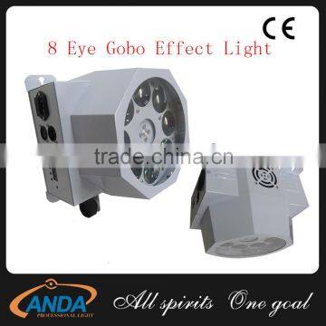 New design 8 eye 3w mini led gobo projector light for disco