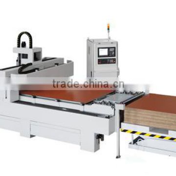 panel furniture product line with automatic loading and unloading