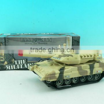 Battery operated musical and light toy tank