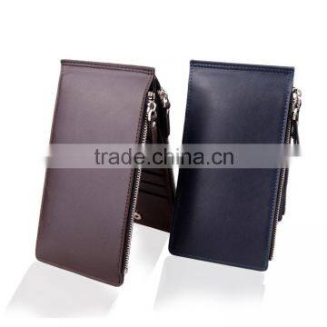 Ultra Large Capacity Universal Zipper Leather Card Holder Leather Credit Card Bag Card Wallet Case