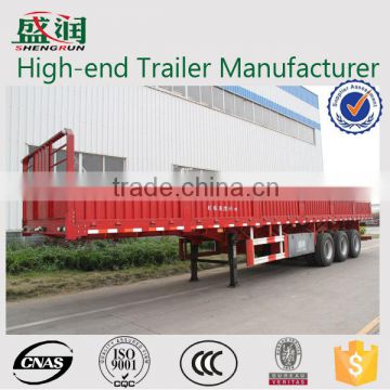 Shandong manufacture high quality 3 axle drop side wall semi trailer/container load side door semi trailer for sale