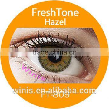 wholesale cheap color contacts freshtone impressions look Hazel circle soft lens korea