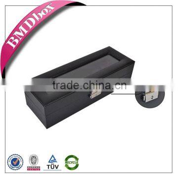 2014 Popular Designer Eyeglass Frames Storage Black Leather Gift Box for Men Watch photo-2