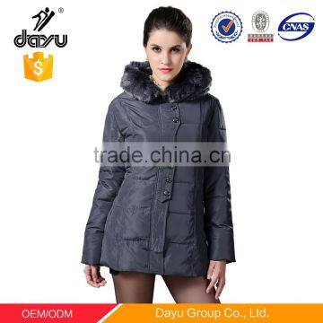 Middle-aged 2015 New High Quality Ladies Winter Thick Coat With Fur Collar Plus size jacket custom woman apparel