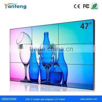 800nits LG 47inch narrow bezel lcd video wall with 4.9mm Ultra Narrow Bezel