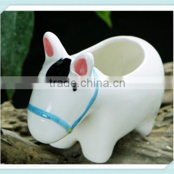 cheap ceramic mini horse flower pot horse planter