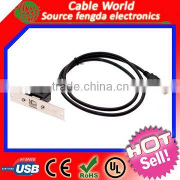 USB Type B Female Panel Mount to Male Type B Cable