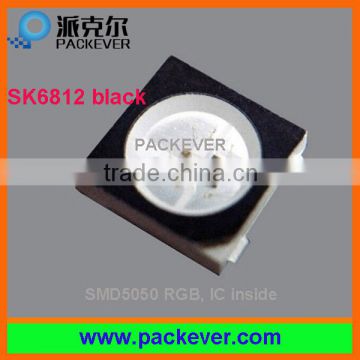 Black bracket RGB color addressable SK6812B LED chip; black SK6812 LED chip