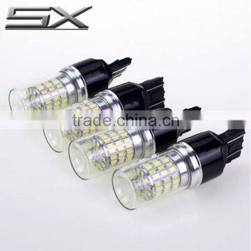 Wholesale car auto lights 7440 3014 66 SMD turn signal flashers brake lamp light with cover