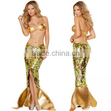 flash color split Mermaid Dress Halloween Costume Wholesale