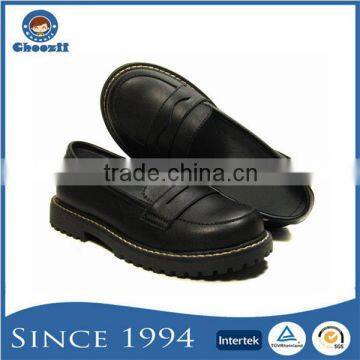 Wide Size African Fitkids Brand Slip On Kids Black Uniform School Shoes photo-3