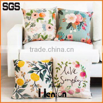 Wholesale Custom Printed Linen Cushion Cover 50x50