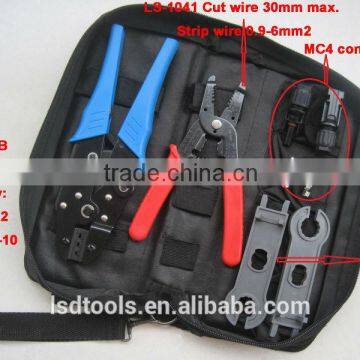 Hand Tools Supplier MC4 Tool Kits Contain MC4 Crimping Tool Multi-function Wire Srtipper With Cutter MC4 Connector and Spanner photo-2