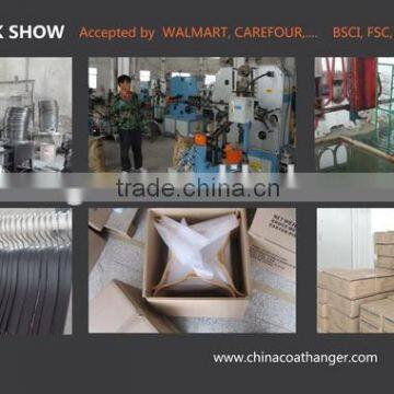 Metal Wide Board Clothes Top Hangers Black Adult Coat Hangers photo-5