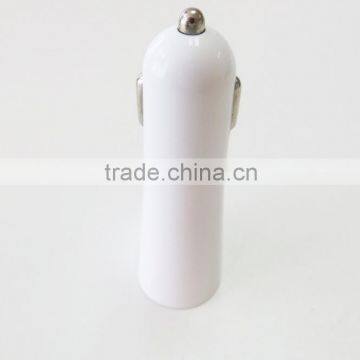 White/black 12v-24v Input 2 Usb Car Charger 5v 1a/2.1a With Led Light for Tablet/iphone photo-3