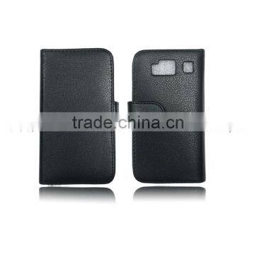 Black wallet flip case for xt907 xt890 Motorola