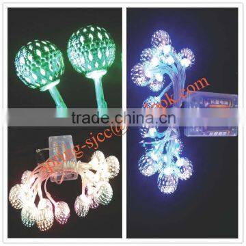 Iron ball flower LED string light for holiday decoration solar string light