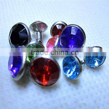 Rhinestone rivet,Acrylic stone rivet,Diamond jean plastic rivet