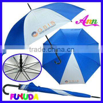 blue auto open waterproof UV advertising golf umbrella