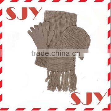 Knitted Winter Set Includes Snow Ski Beanie Hat Gloves Scarf