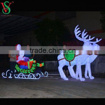 LED Acrylic Reindeer Sleigh
