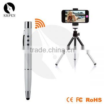 KKPEN Hot selling 5 in 1 Multifunction selfie pen with bluetooth shutter button