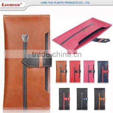 universal carrying 2 two dual double phones cell/mobile phones leather case cover bag purse pouch new product 2016