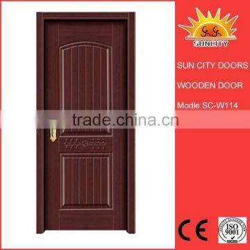 SC-W114 Fancy Interior Solid Wood Door Picture, Simple Main Entrance Door Design