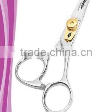 Shogun hair styling shear 6 inch fix finger rest adjustable gold tension dial mirror finish