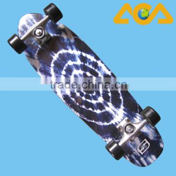 27''x7.5'' Cruiser Fish Skateboard in Carbon Fiber plus Maple Wood