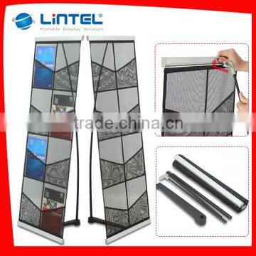 High Quanlity! Magazine Holder Net Type Double Row Literature Stand