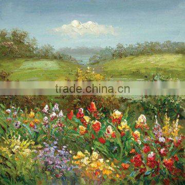 Landscape oil painting by knife