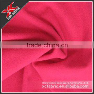 Red super poly velboa fabric