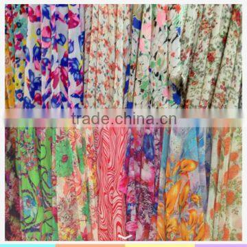 China printed 100% polyester chiffon fabric