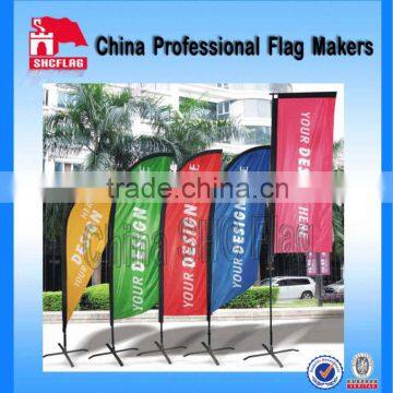 2014 cheap christmas feather flags pole and teardrop banners