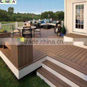 Factory Outlets Wood looking HDPE outdoor decking flooring