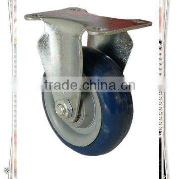 High Quality Polyurethane Medium Double Bearing Fixed Casters