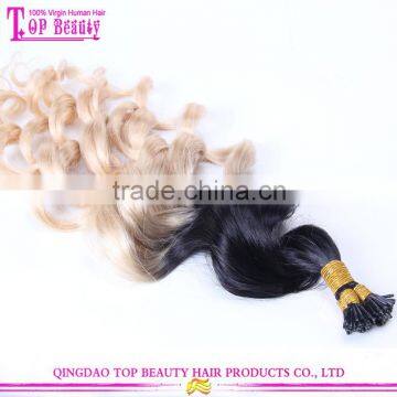 Hot Selling I Tip Brazilian Hair Extension #1b #22 i Tip Hair Extension Kinky Curly photo-6