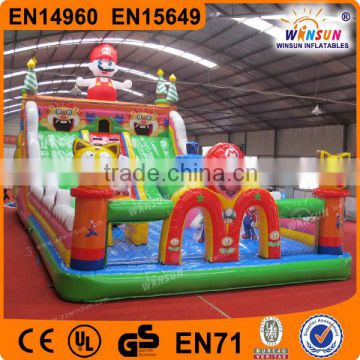 commerical giant double lane inflatable slides for sale,Inflatable super mario slides