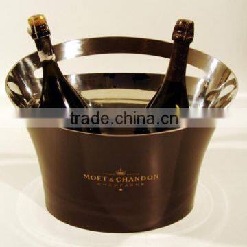 large plastic acrylic champagne ice bucket with handle