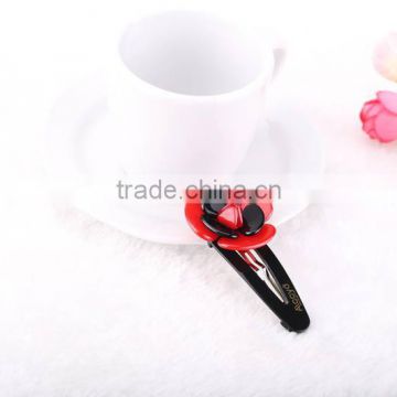 Fashion 6cm length round ends metal hair bobby pin wholesale kids flower hair slide custom curved hair pins