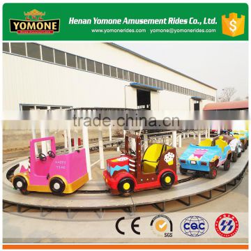 Amusement park happy kiddie rides mini shuttle electric magic track car for sale