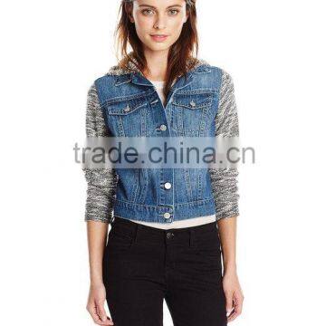 RECHEEL Custom Women's winter Denim Jacket With Hood